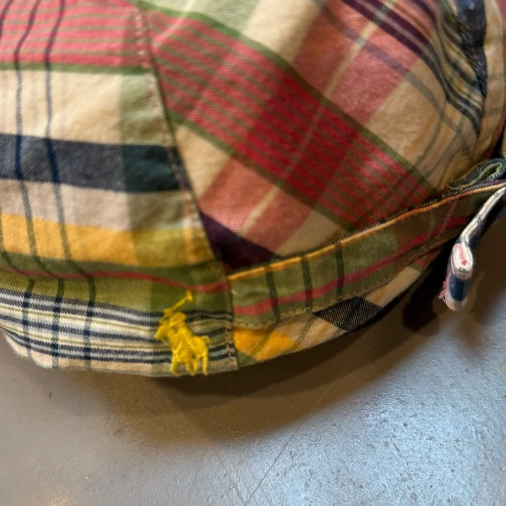 Polo Ralph Lauren Flat Cap. Cotton. Plaid